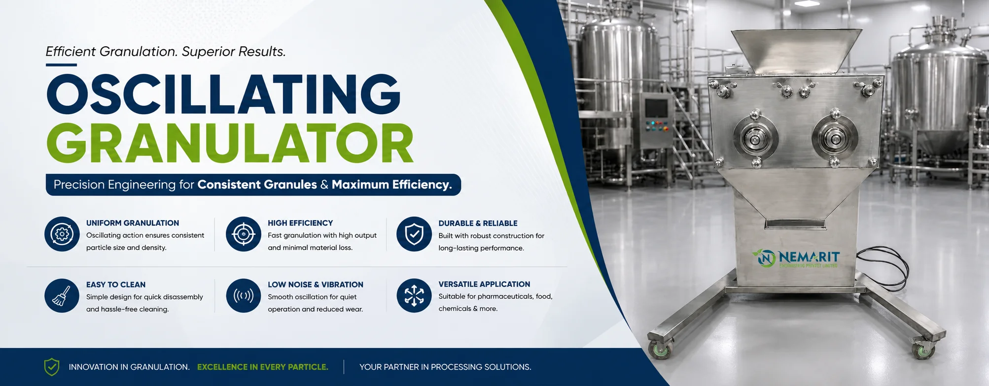 Oscillating Granulator Machine Banner